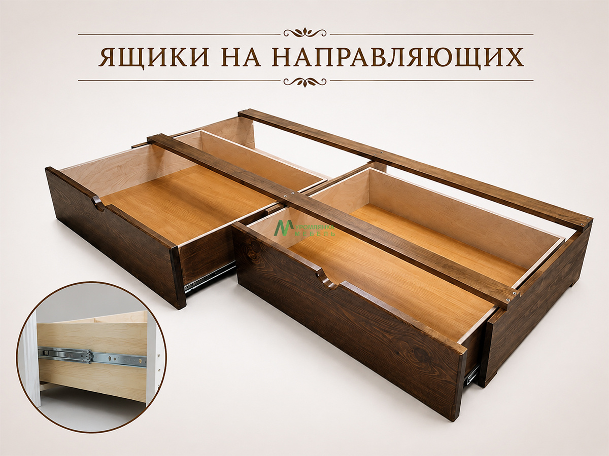 Кровать Джулия с резным изголовьем